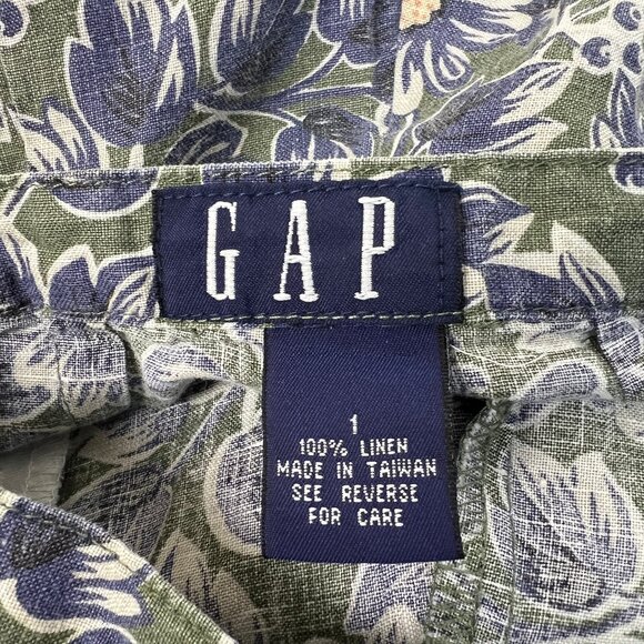 Vintage 100% Linen High Rise Shorts Coastal Cowgirl Floral Print Boho Bohemian - Picture 3 of 6